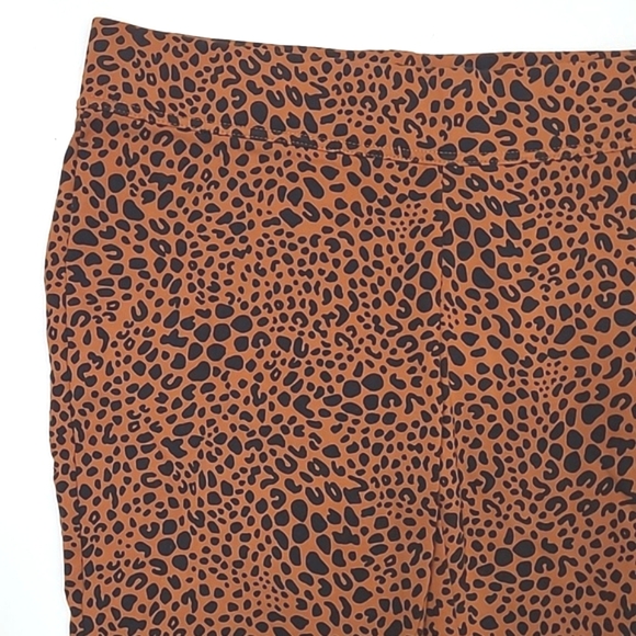 Lands' End Starfish Ankle Legging Leopard Print Mid Waist Rise Crop Yoga Pants - Picture 7 of 17